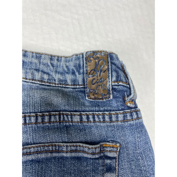 American Rag Cie Skinny Jeans Womens small Wash Raw Hem Low Rise Denim - Picture 12 of 12